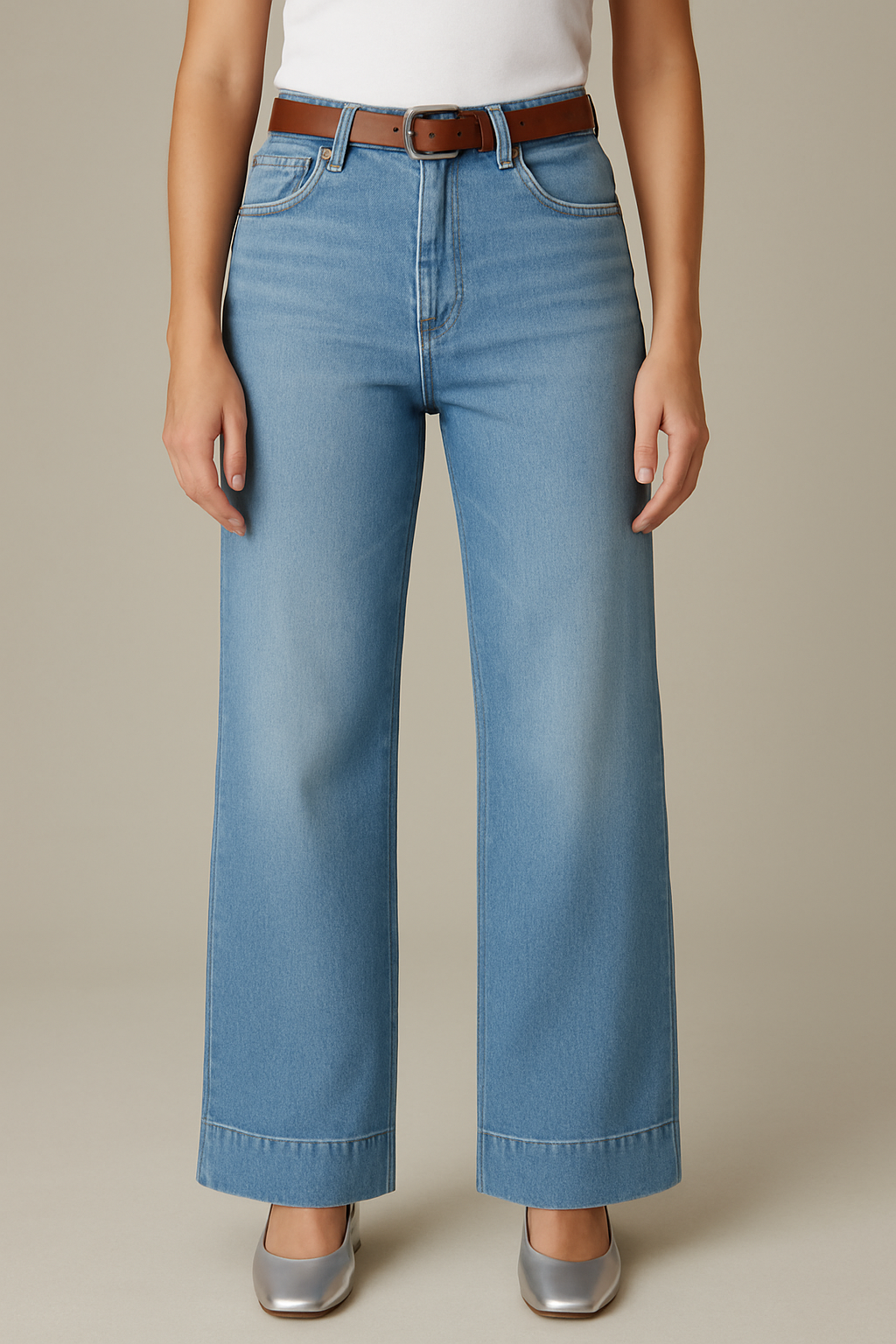 THE AYA WIDE LEG DENIM TROUSER