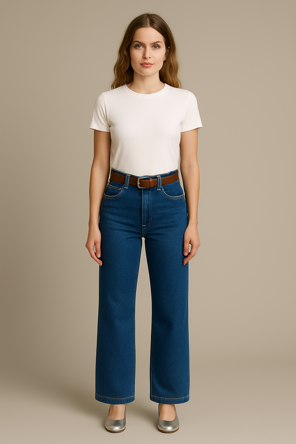 THE AYA WIDE LEG DENIM TROUSER