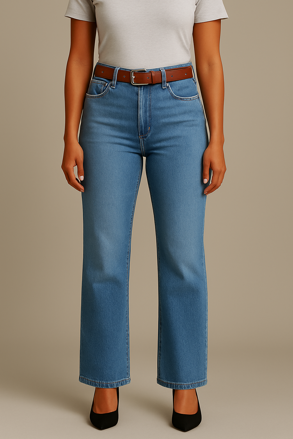 THE AYA WIDE LEG DENIM TROUSER
